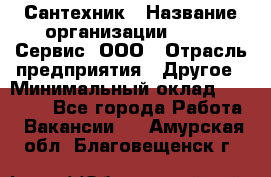 Сантехник › Название организации ­ Aqua-Сервис, ООО › Отрасль предприятия ­ Другое › Минимальный оклад ­ 50 000 - Все города Работа » Вакансии   . Амурская обл.,Благовещенск г.